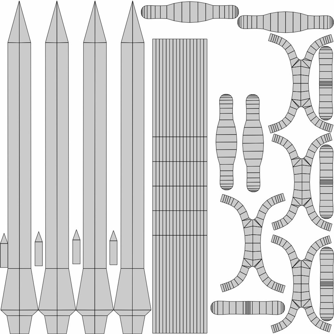 3D Double Sword - TurboSquid 2047961
