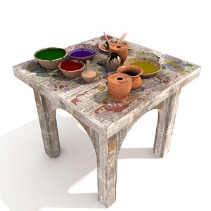 splashed table set