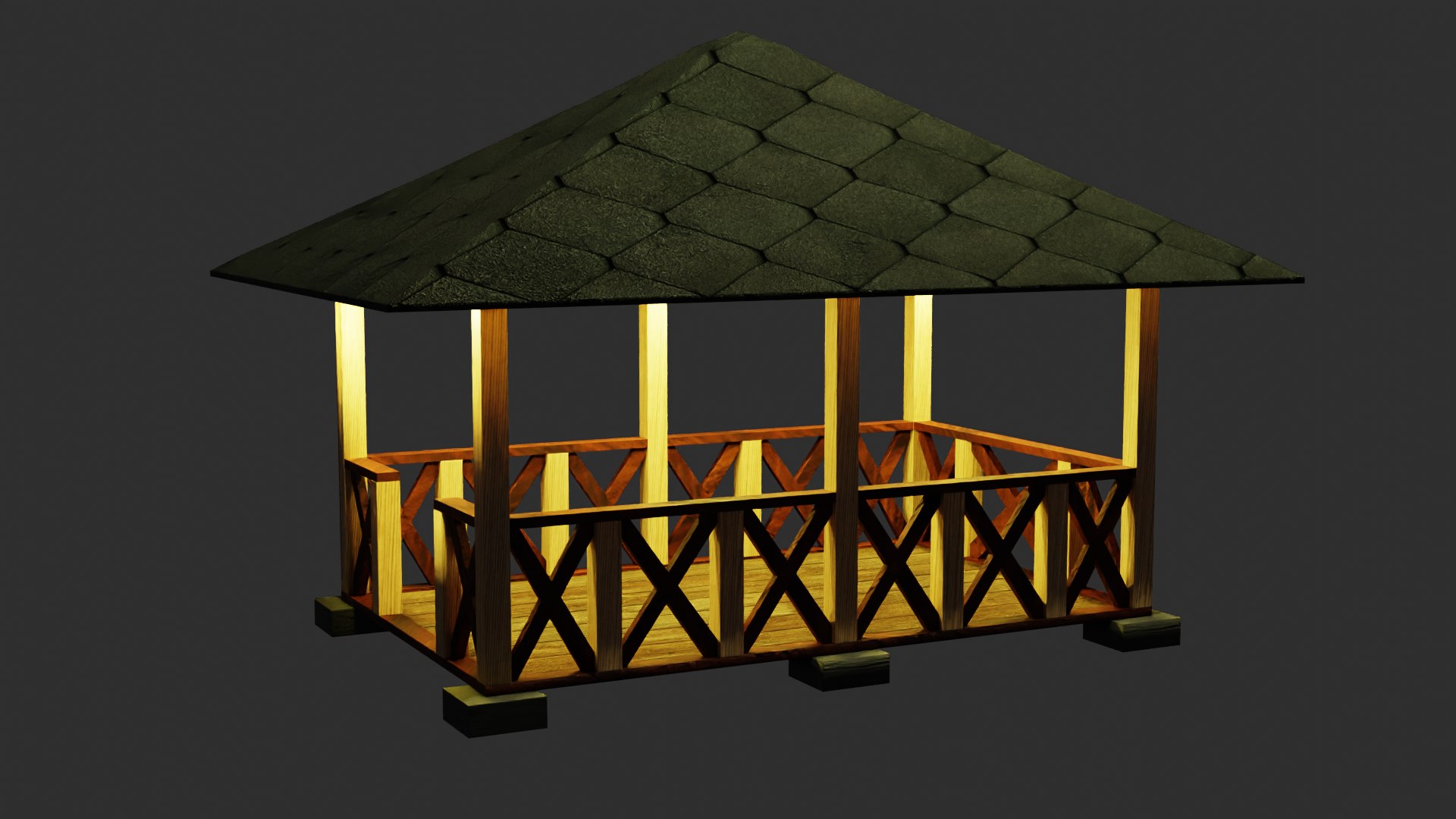 Simple Pavilion 3d Model - Turbosquid 2044468