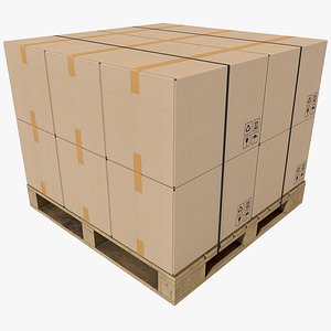 Pallet with Boxes 2 4K 8K