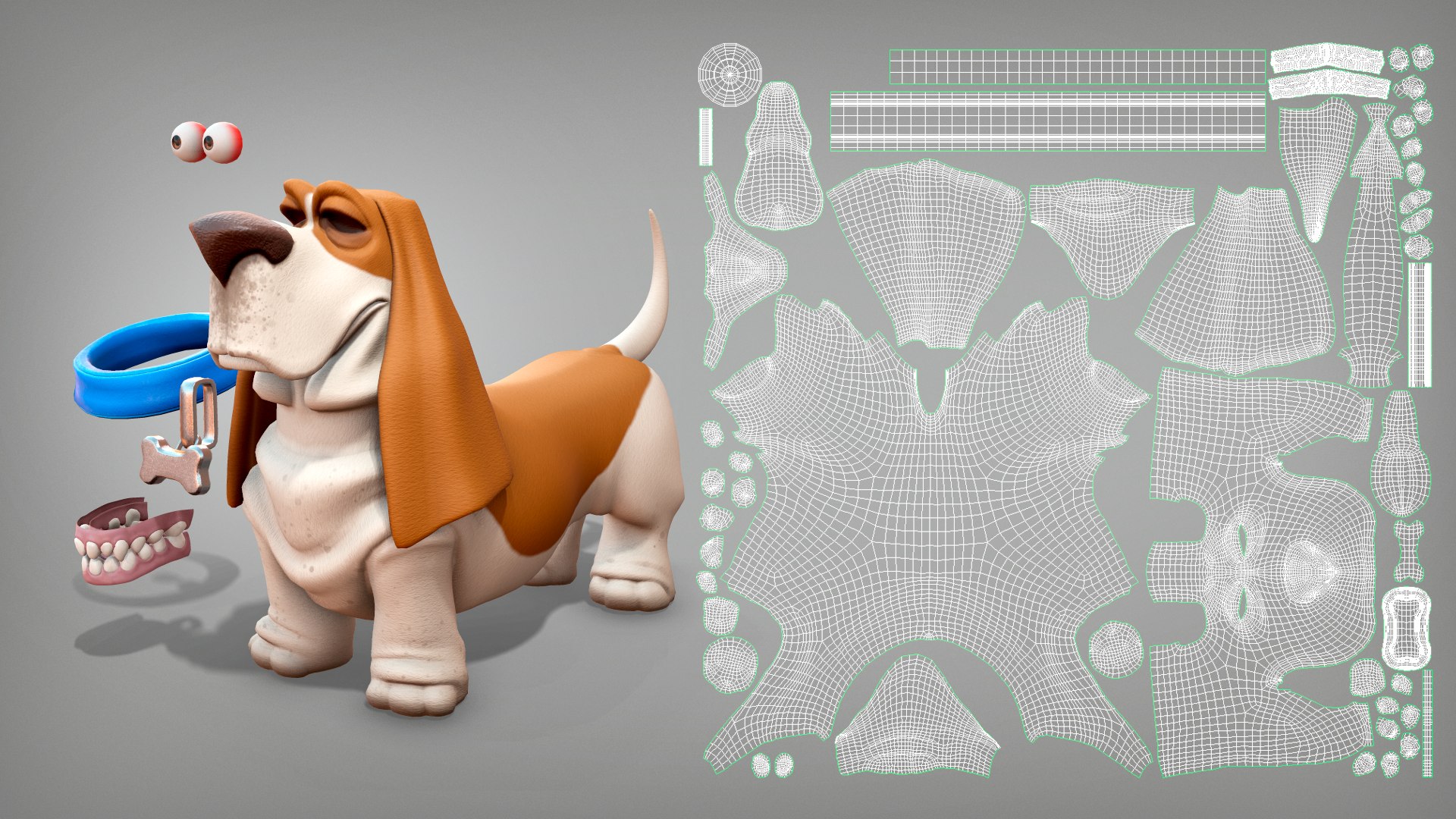 3D Cartoon character dog Basset Hound base mesh https://p.turbosquid.com/ts-thumb/iR/MCX6vb/eu/uvw/png/1665988081/1920x1080/fit_q87/88ae7f100bbc04fa1177dd9e21aef3c64bcf0f41/uvw.jpg