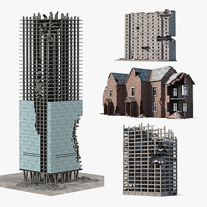Destroyed Building Constructions Collection 2