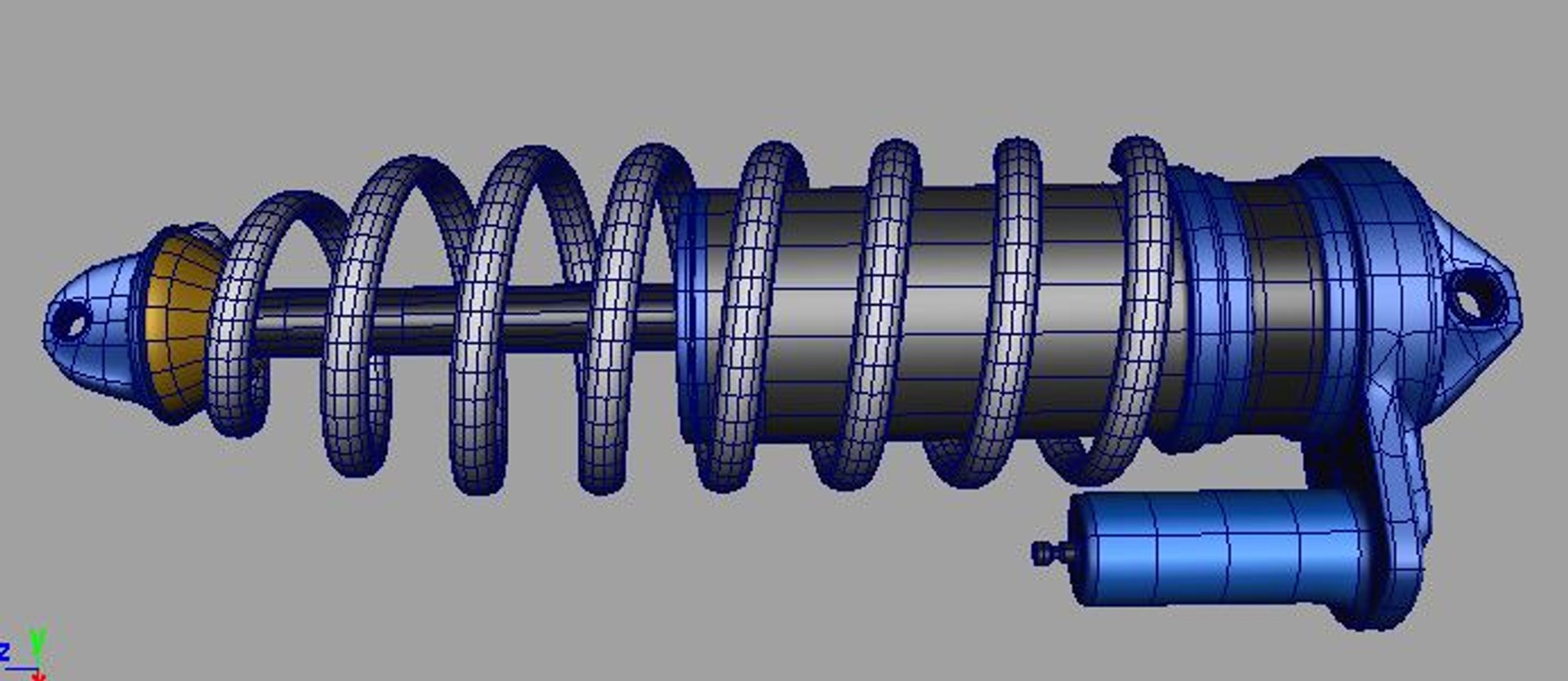 3d Model Shock Absorber Mountain Bike