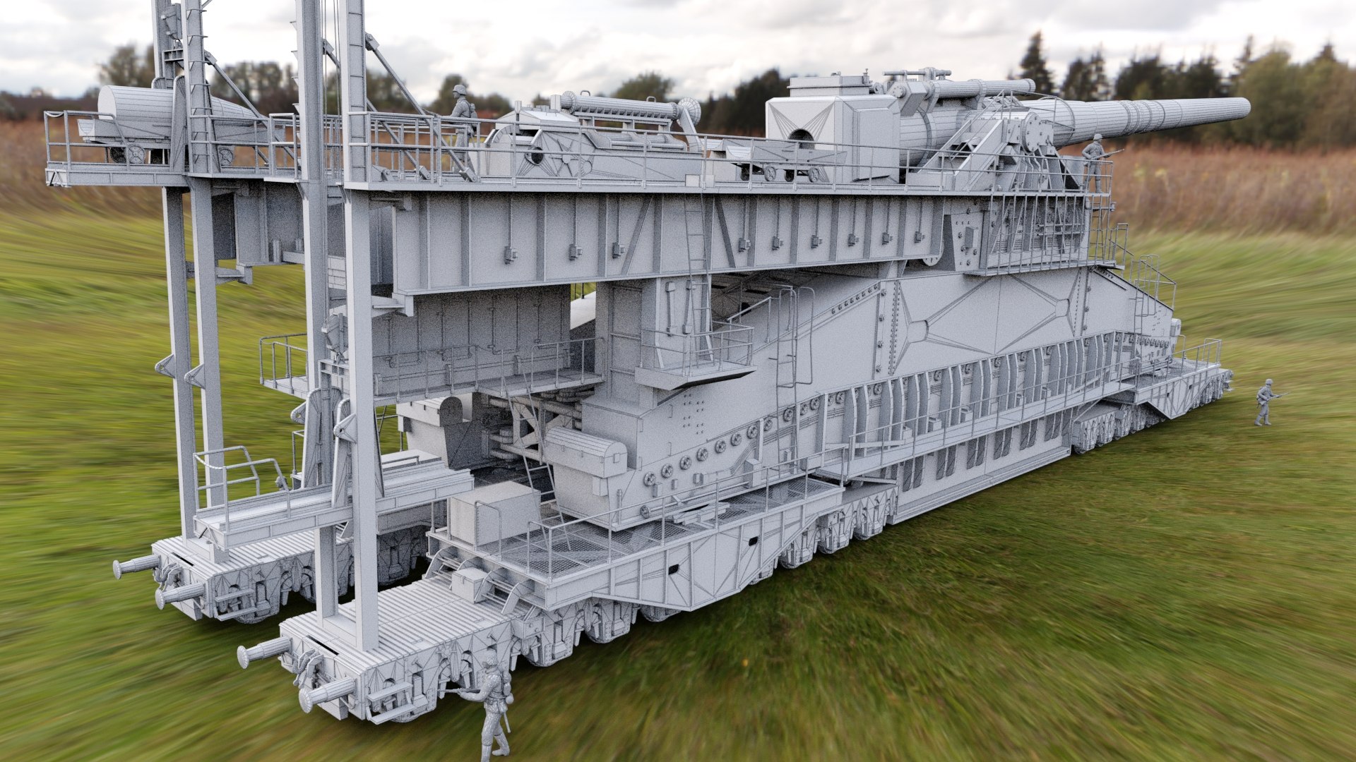 Schwerer Gustav Dora 3D Model - 3DCADBrowser