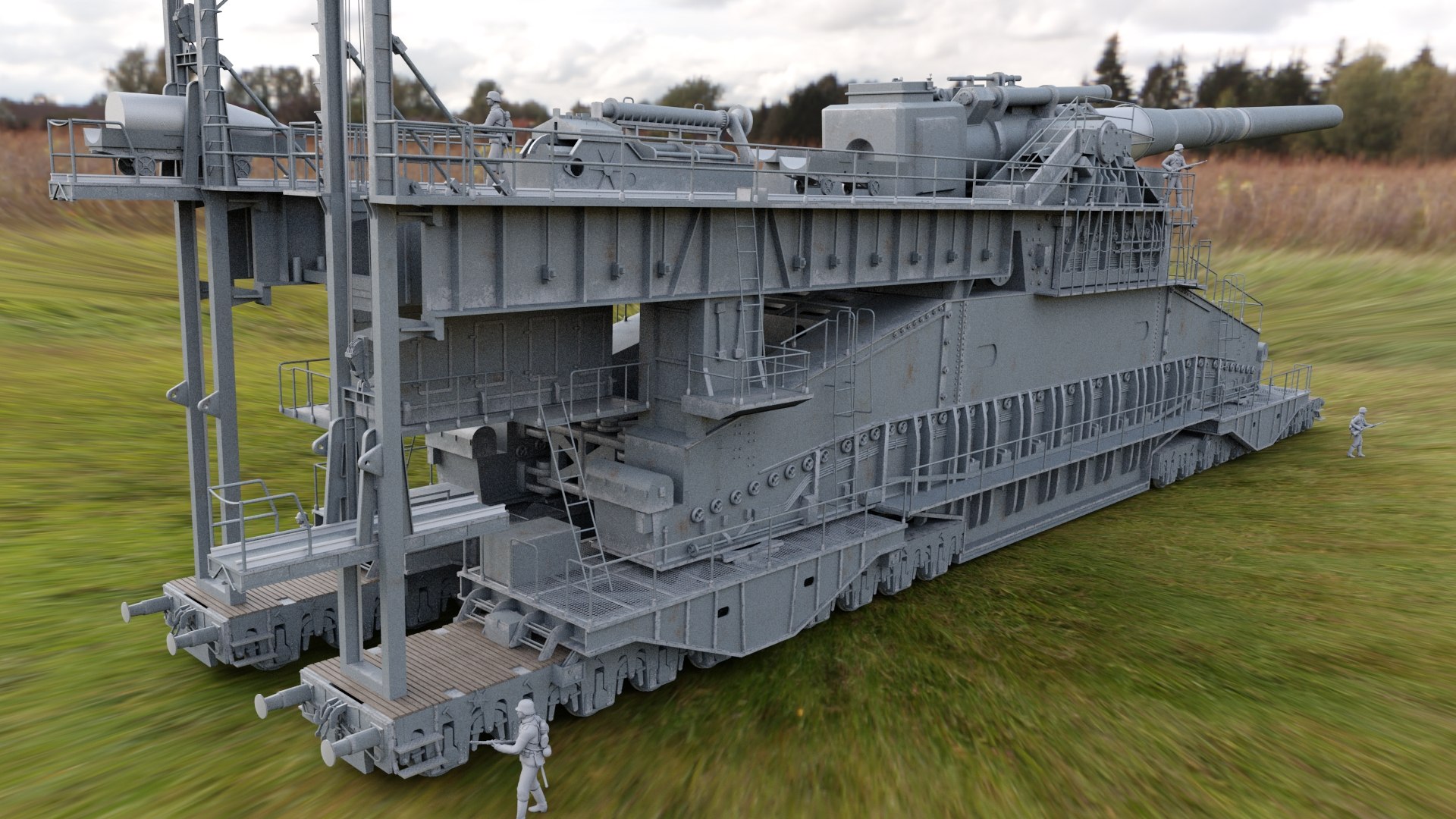 Schwerer Gustav Dora 3D Model - 3DCADBrowser