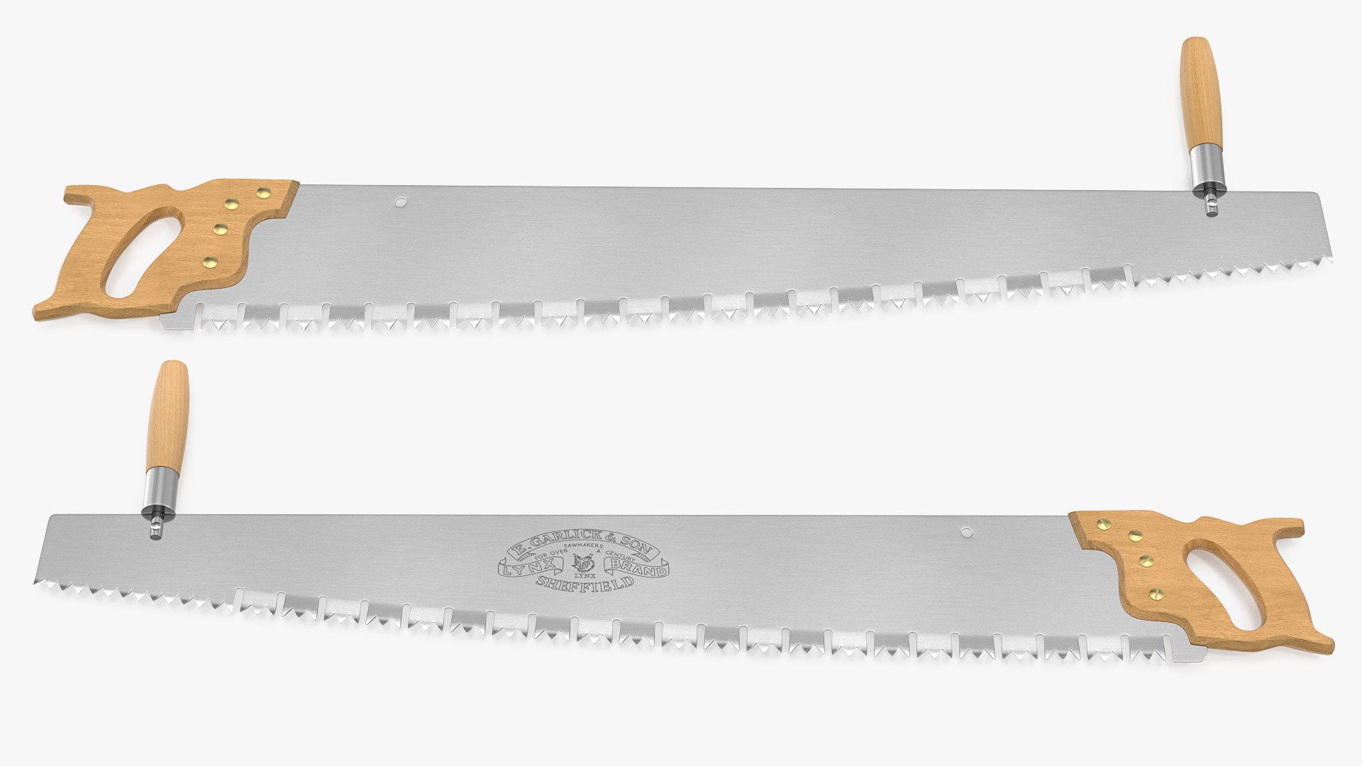 One Man Lynx Brand 3ft Crosscut Saw 3D model preview