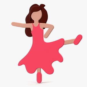 3D Woman Dancing Emoji model