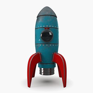 cartoon rocket model