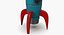 cartoon rocket model