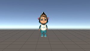 3D baby shark boy costume