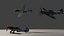 Yakovlev YAK-3 chasseur lowpoly WW2