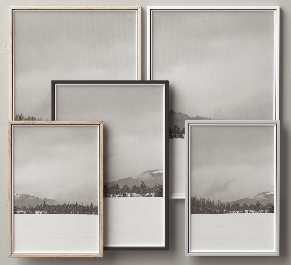 3D Model Picture Frames Set-551 - TurboSquid 2291187