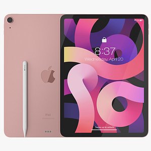 air 2020 rose gold 3D model