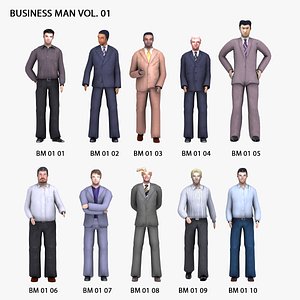 3ds max people business men