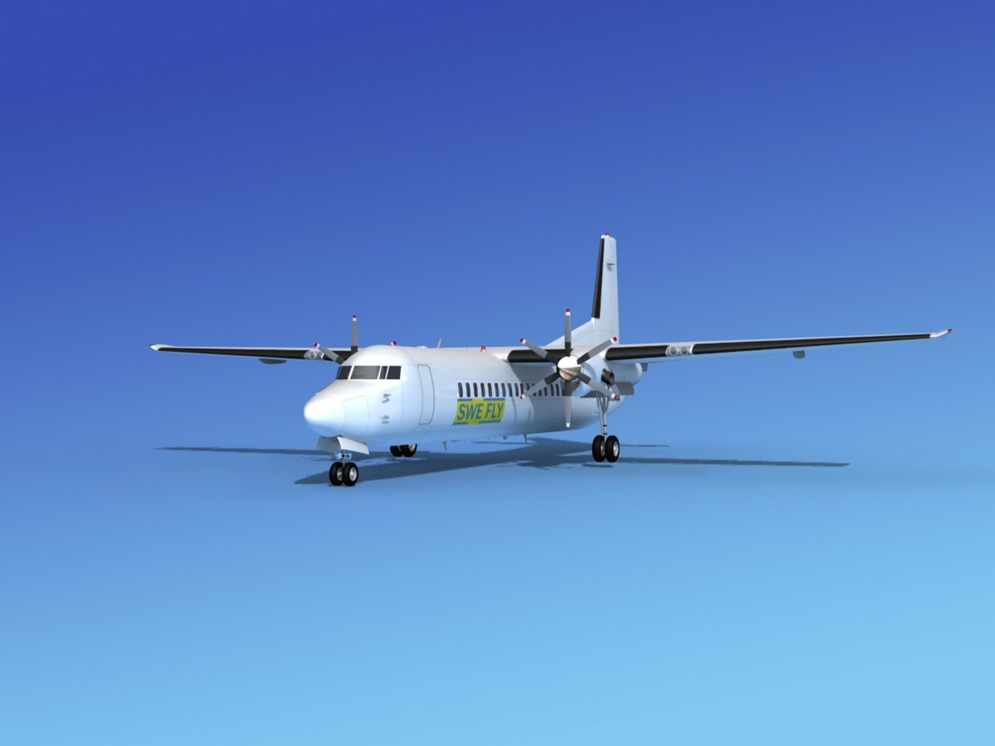 Fokker 50 3d Model