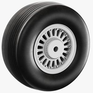 Detailed Aircraft Landing Wheels