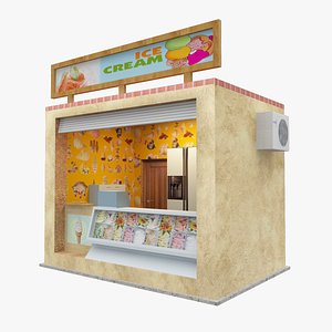 3d model of icecream shop park