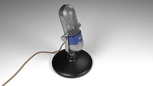 3D model vintage microphone