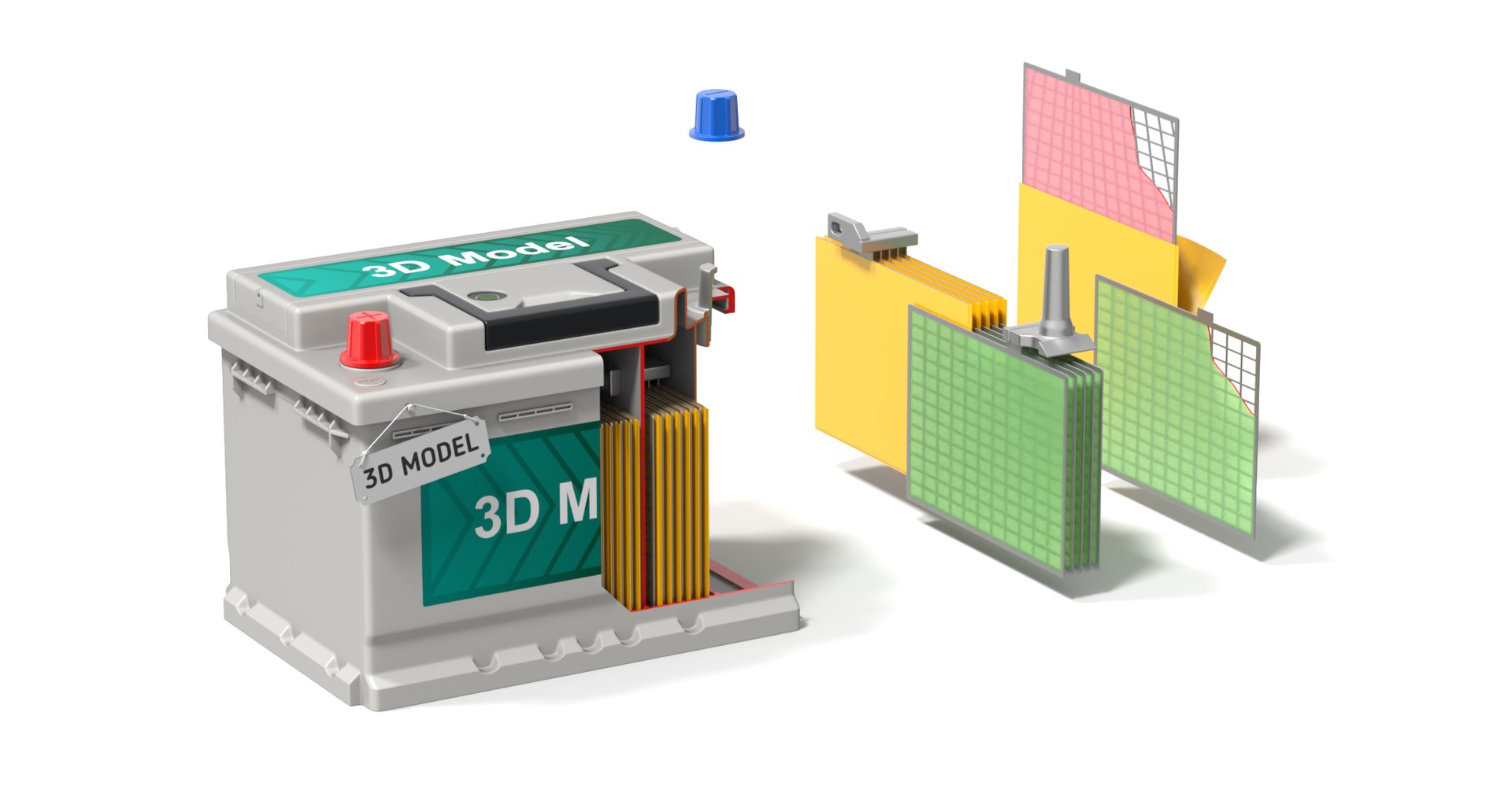 3D Car Battery Assembly Animation - TurboSquid 2484753