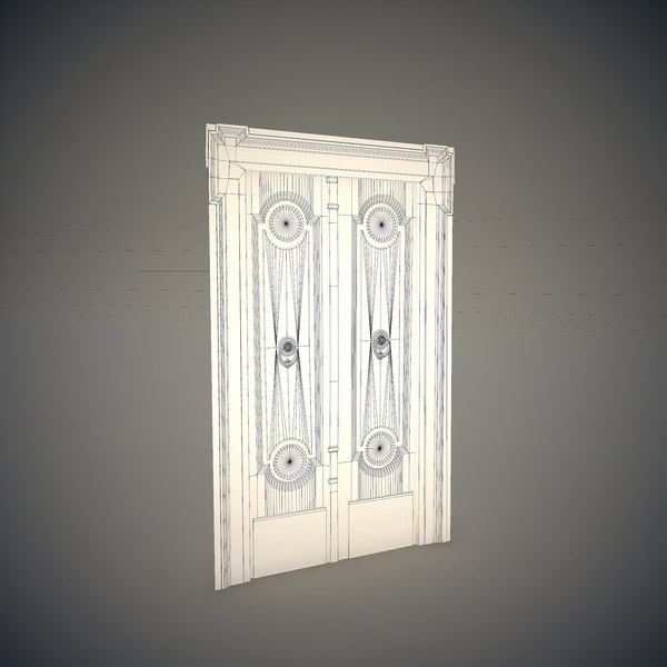 3D Worn wooden door with stone frame model - TurboSquid 1742423