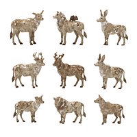 Low Poly Stylized Fantasy Deer and Horned Beasts Set - 3D Animal Collection