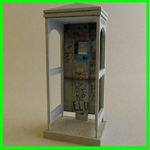modeled telephone booth max