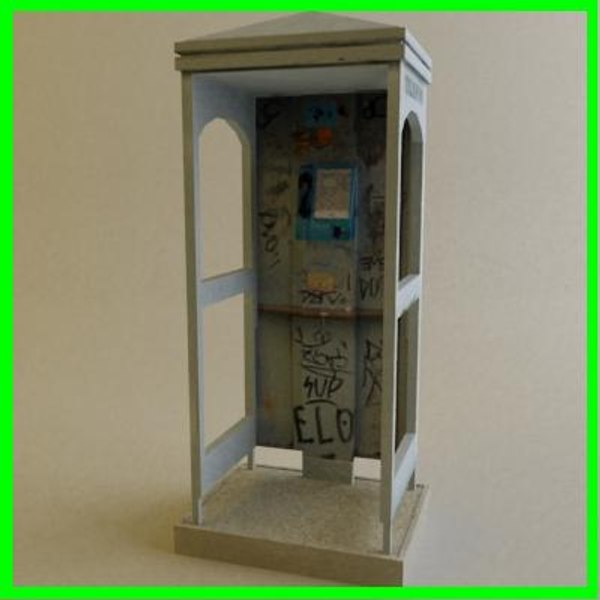 modeled telephone booth max