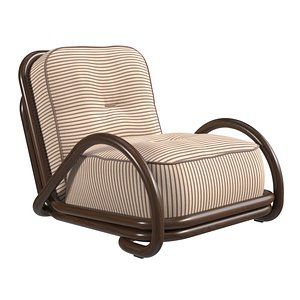 Baxter MAYA Rattan garden armchair 3D model