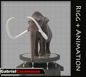 3d mammoth mammuthus columbi model