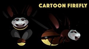 3D cartoon firefly