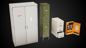 Cabinet Industrial Props 3D