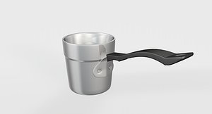 highres stainless steel milk 3D model