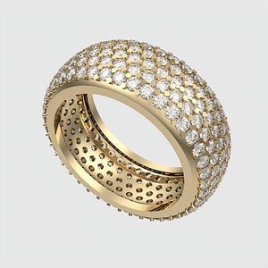 3D Sparkling Multi-Layered Pave Ring JDBCo