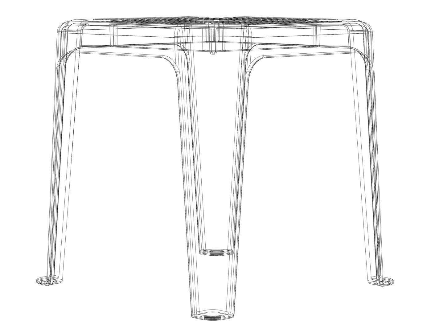 3D Blue Stackable Plastic Outdoor Side Table TurboSquid 2176732