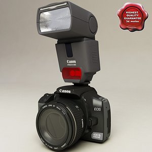 3d model canon eos 400d speedlite