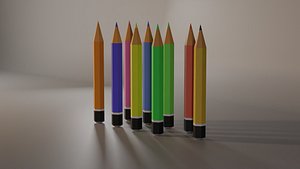 3D Low-Poly Pencils