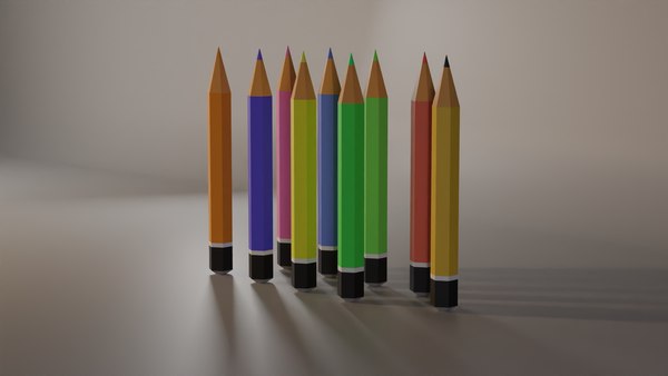 3D Low-Poly Pencils - TurboSquid 2019235