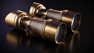 Vintage Binoculars 3D model