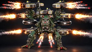 Heavy Sci-fi Military Mech model