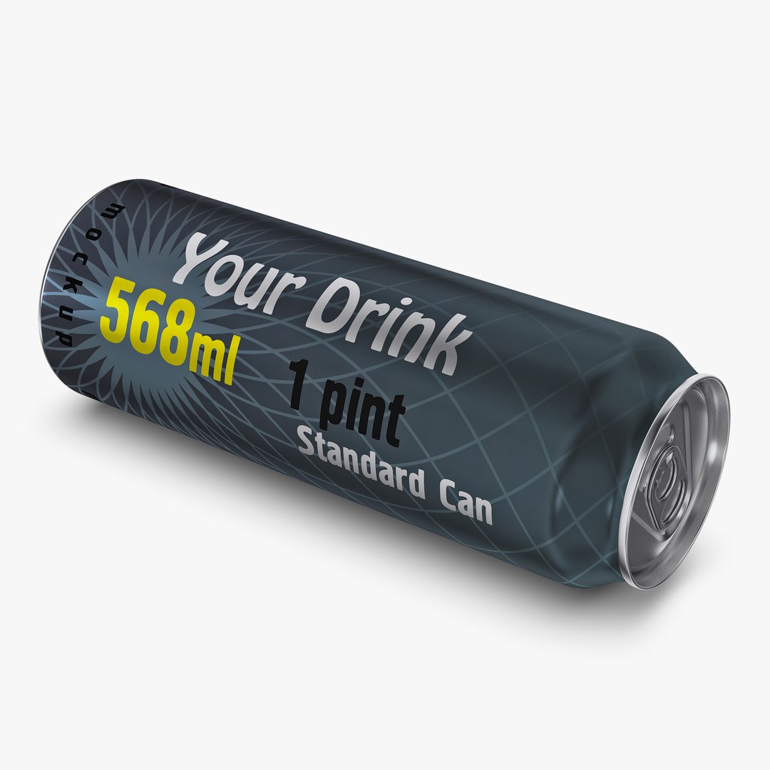 Aluminum Standard Can 568ml 1 Pinta V 2 3D Model - TurboSquid 2209914