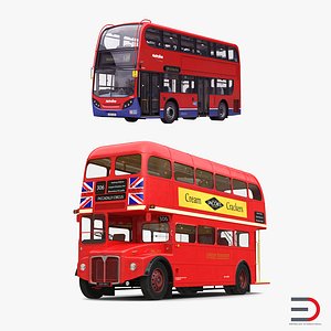 london buses bus 3d model