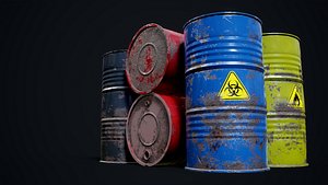 Rusty Barrel Collection 3D model