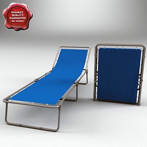 folding cot 3d obj