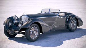 3D mercedes-benz ss roadster