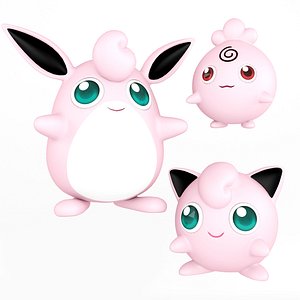 3D pokemon igglybuff - jigglypuff
