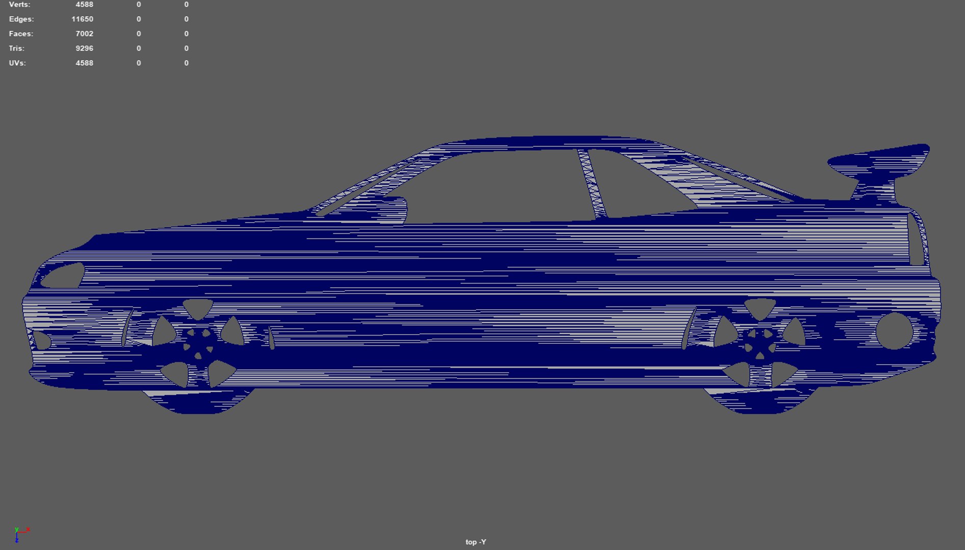 3D Model Nissan Skyline GTR R34 Key Ring - TurboSquid 2214073