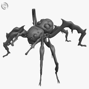 Monstrous spider  black widow