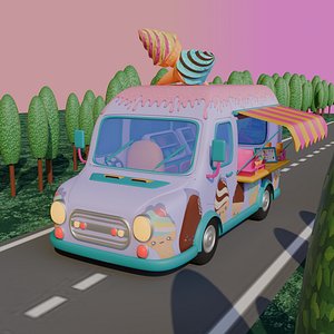 STYLIZED ICE CREAM TRUCK model