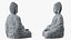 Statua di pietra del Buddha in meditazione
