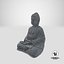 Statua di pietra del Buddha in meditazione